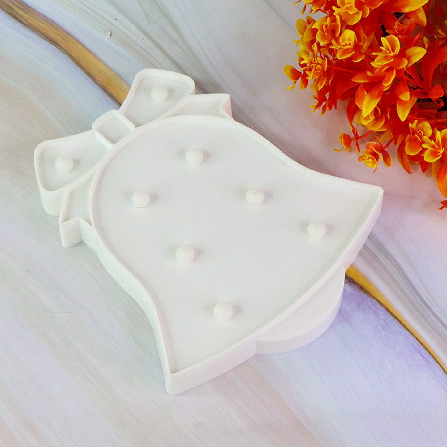 LED Bell Shaped Night Light – Warm, Battery Operated Glow
