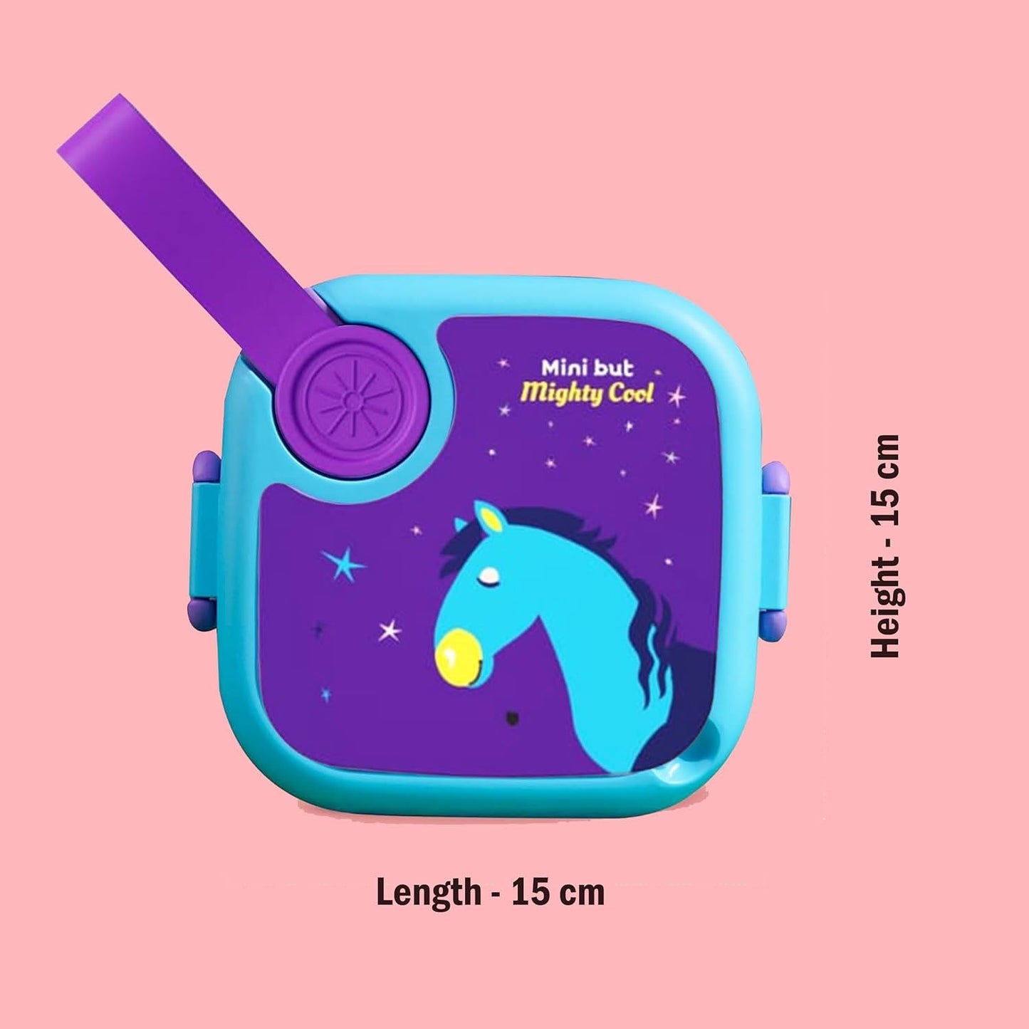 Kids Cartoon Lunch Box – Leak-Resistant Giraffe Print with Stainless Steel Tray