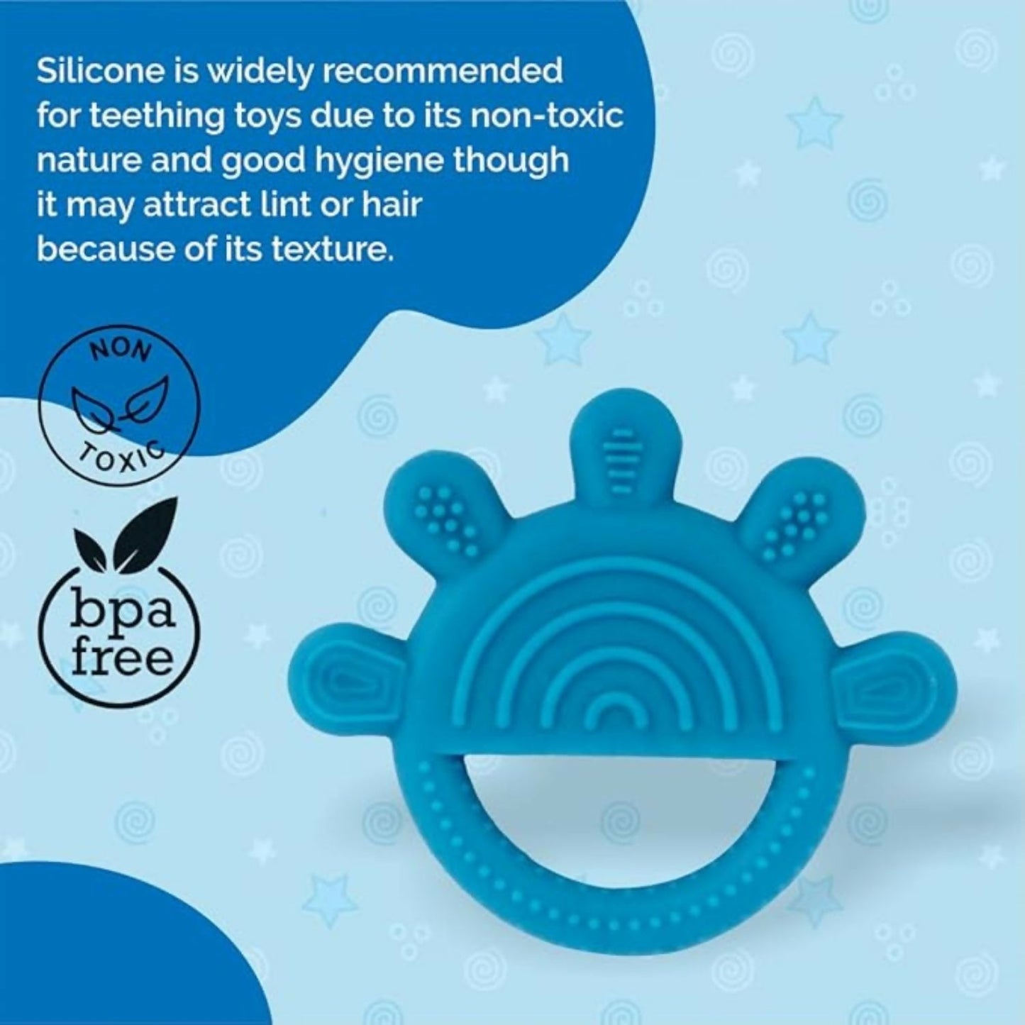 Silicone Baby Teether – Hand-Shaped for Gentle Gum Relief