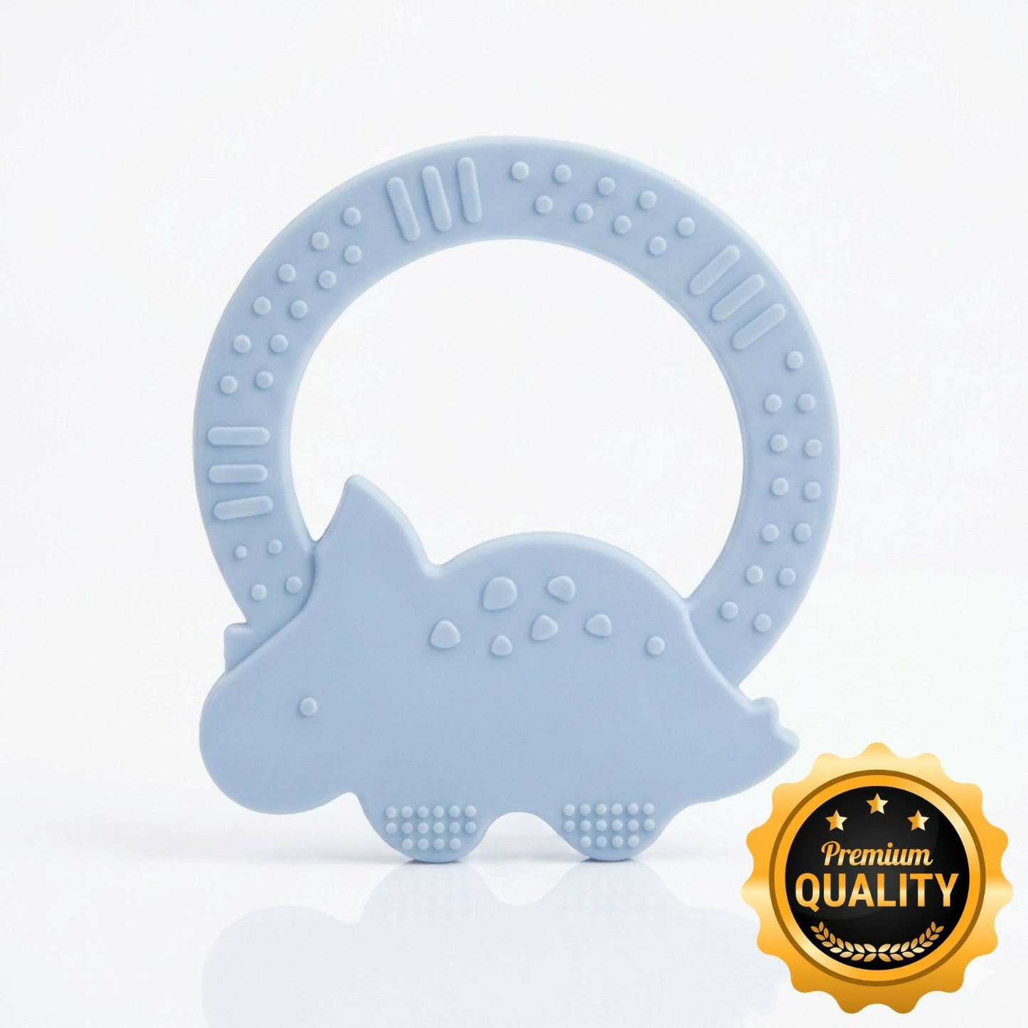 Rhino Shaped Baby Teether – Soothing Silicone Grip Toy