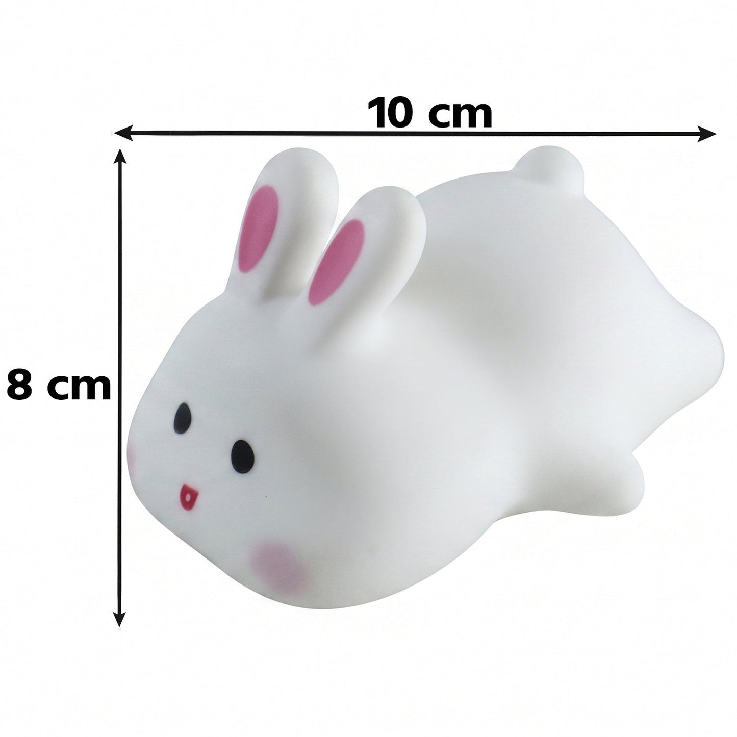 Rabbit LED Night Light, Cute Silicone Bunny Bedside Lamp for Kids (1 Pc)