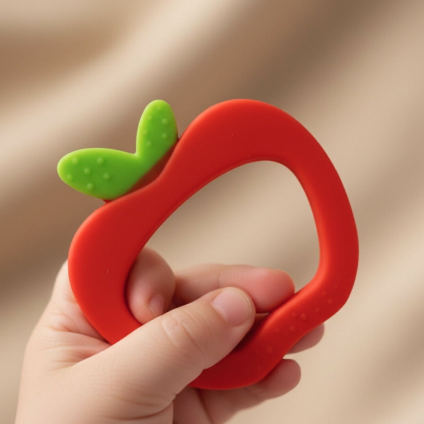 Silicone Baby Teether – Apple Shape for Soothing Gum Relief