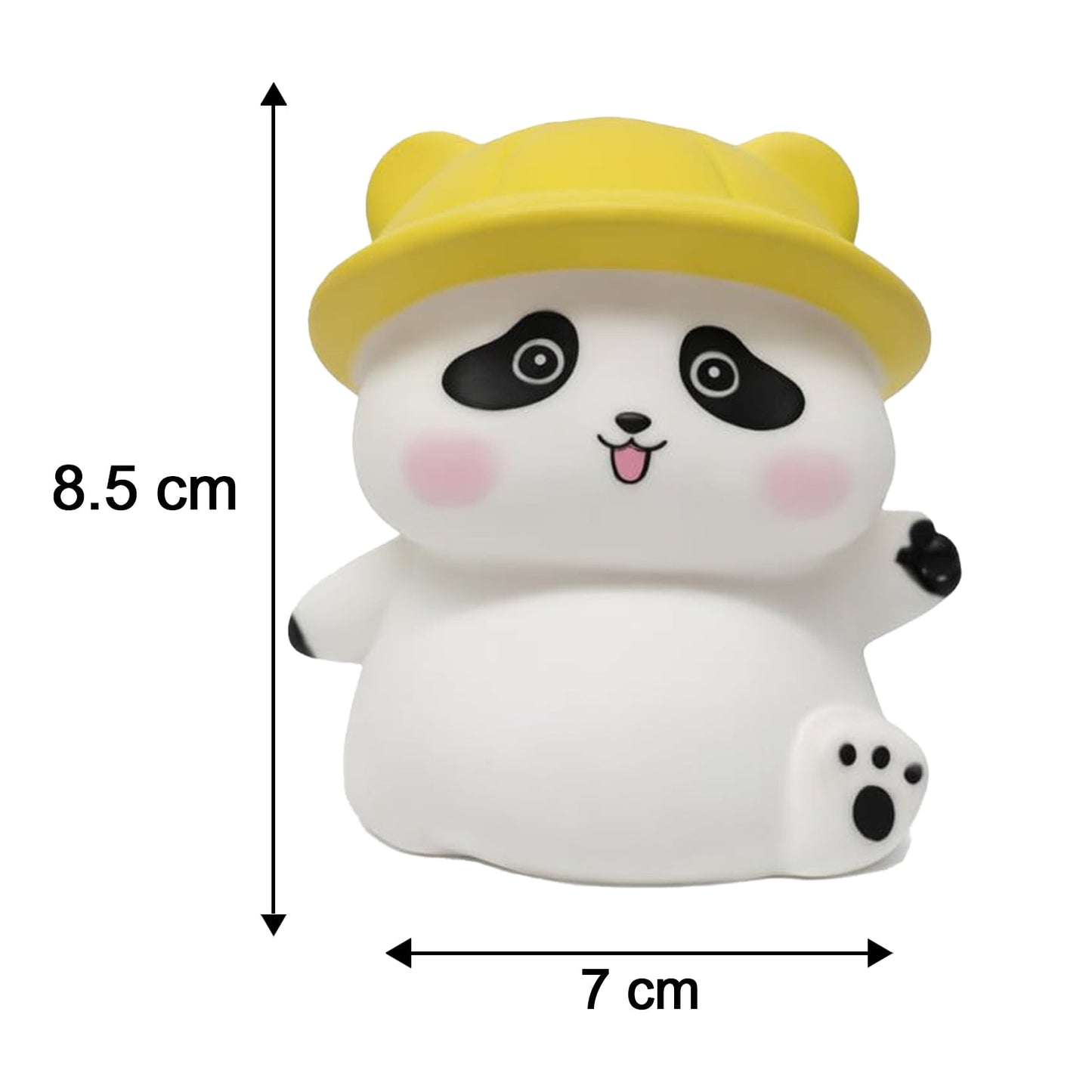 Panda with Hat LED Night Light, Cute Silicone Bedside Lamp for Kids (1 Pc)
