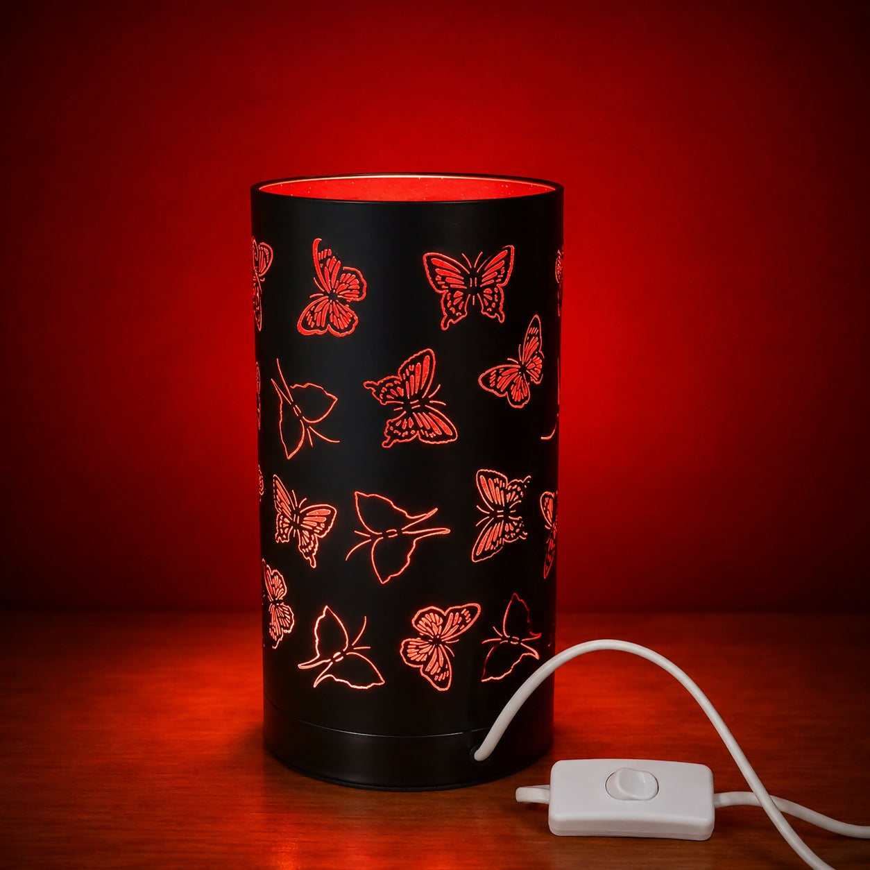 Butterfly Pattern LED Table Lamp – Elegant Room Décor with Soothing Light