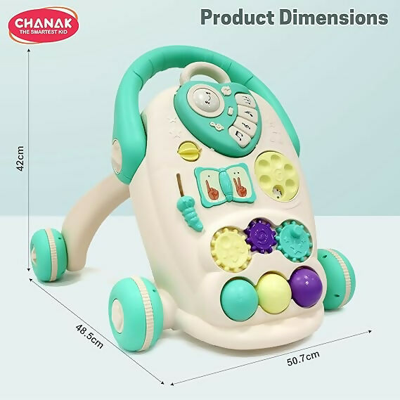 Baby Walker with Anti-Slip Wheels – Safe Musical Walker for 9+ Months