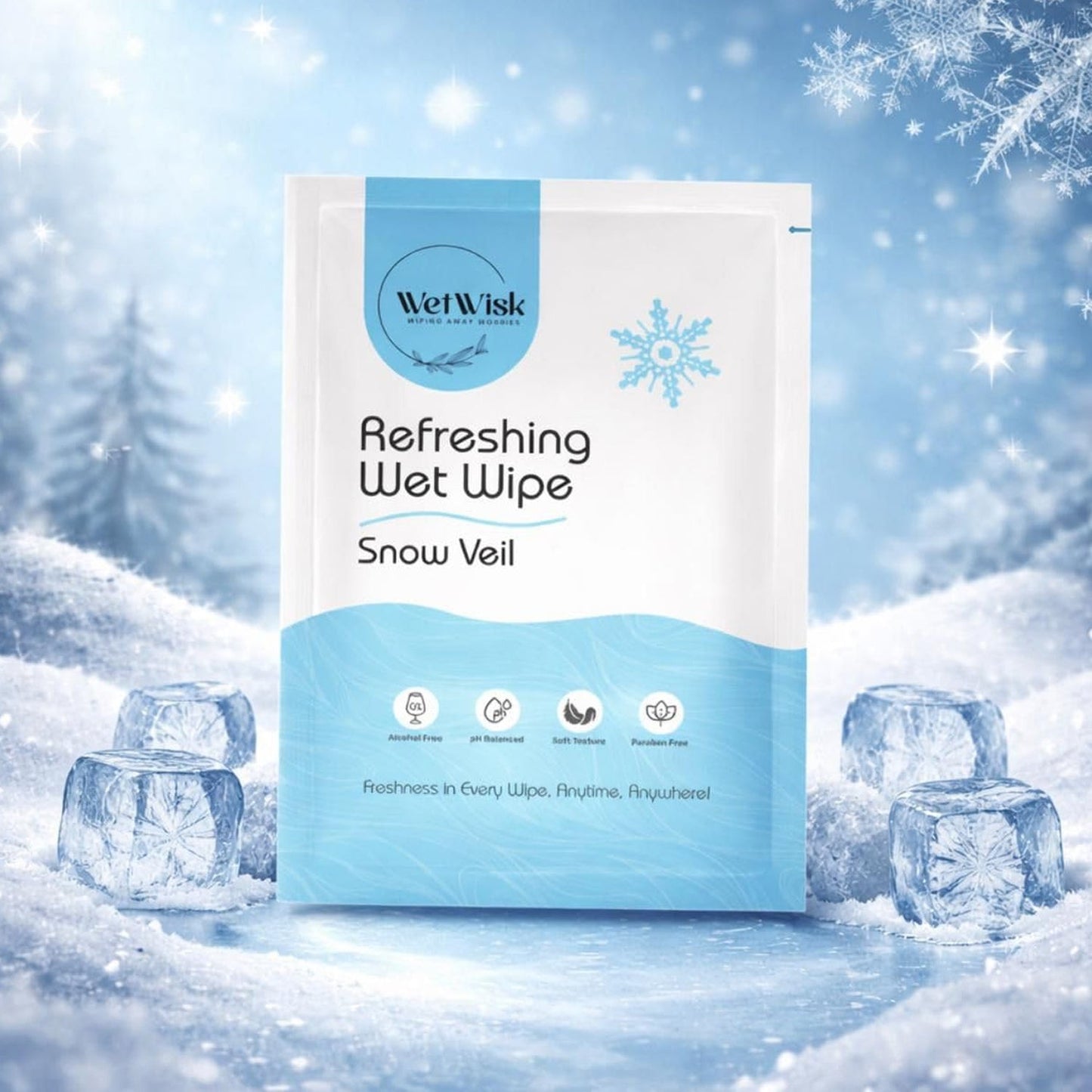 Wet Wipes Face & Body – Refreshing Snow Veil Fragrance