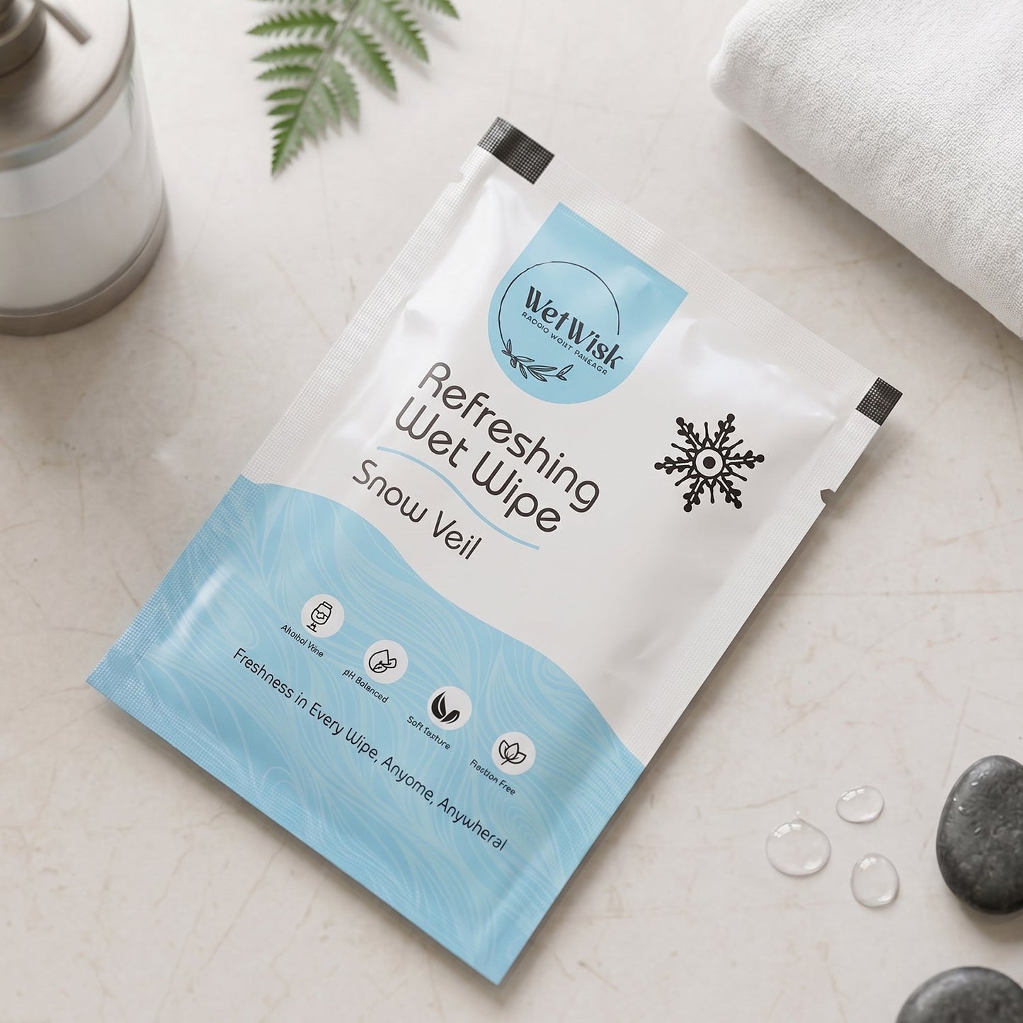 Wet Wipes Face & Body – Refreshing Snow Veil Fragrance