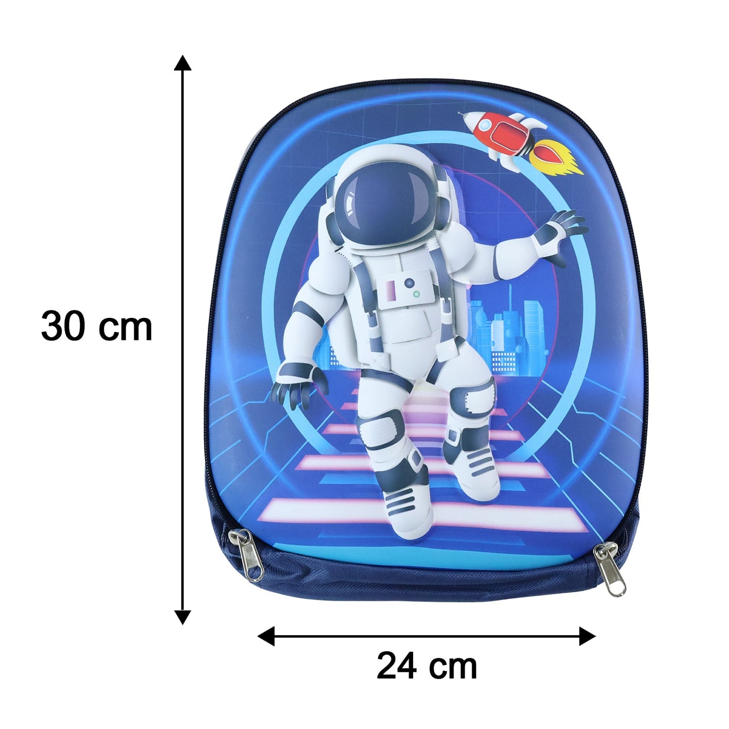 Kids School Backpack Sling Crossbody Bag Astronaut Print Hard Shell (1 Pc)