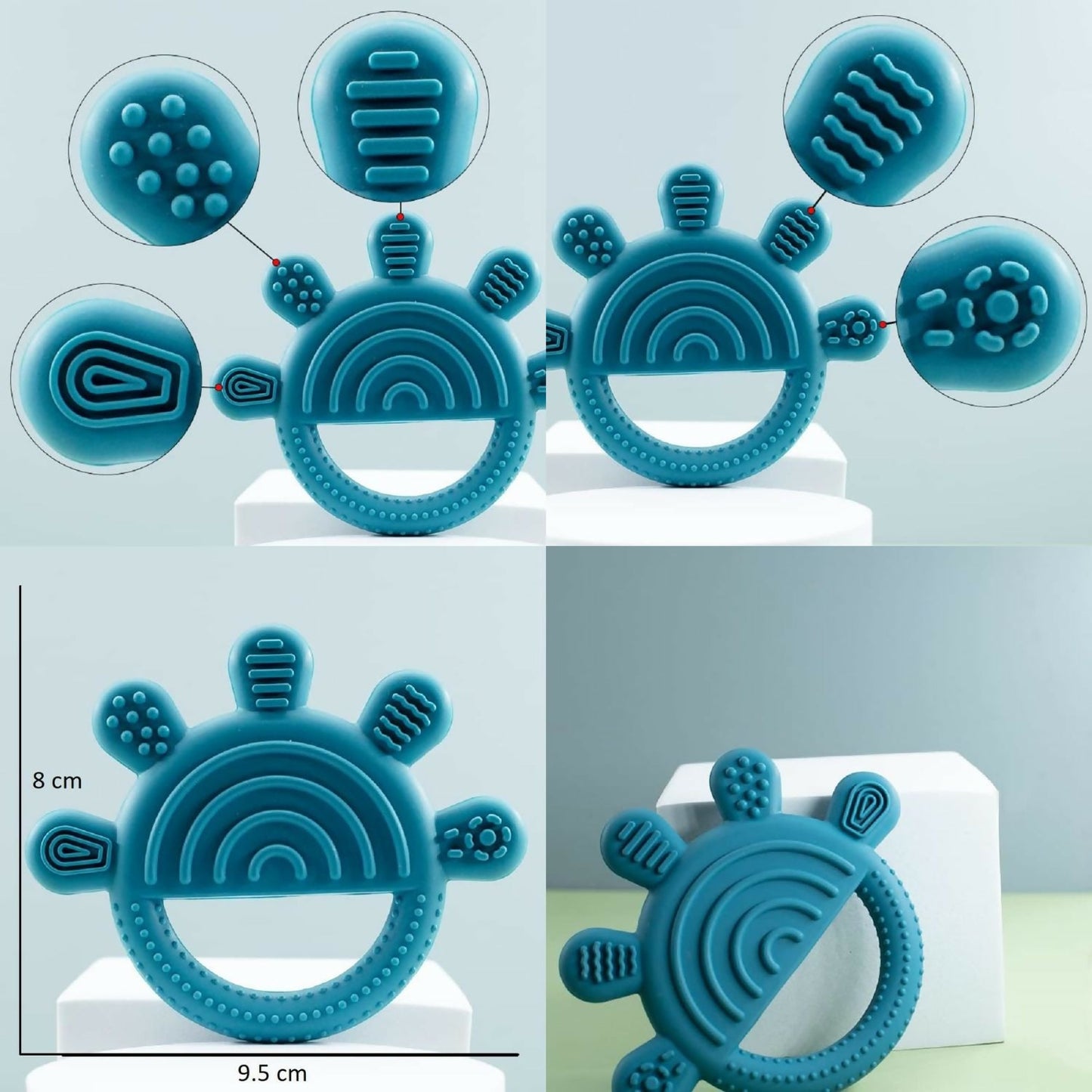Silicone Baby Teether – Hand-Shaped for Gentle Gum Relief