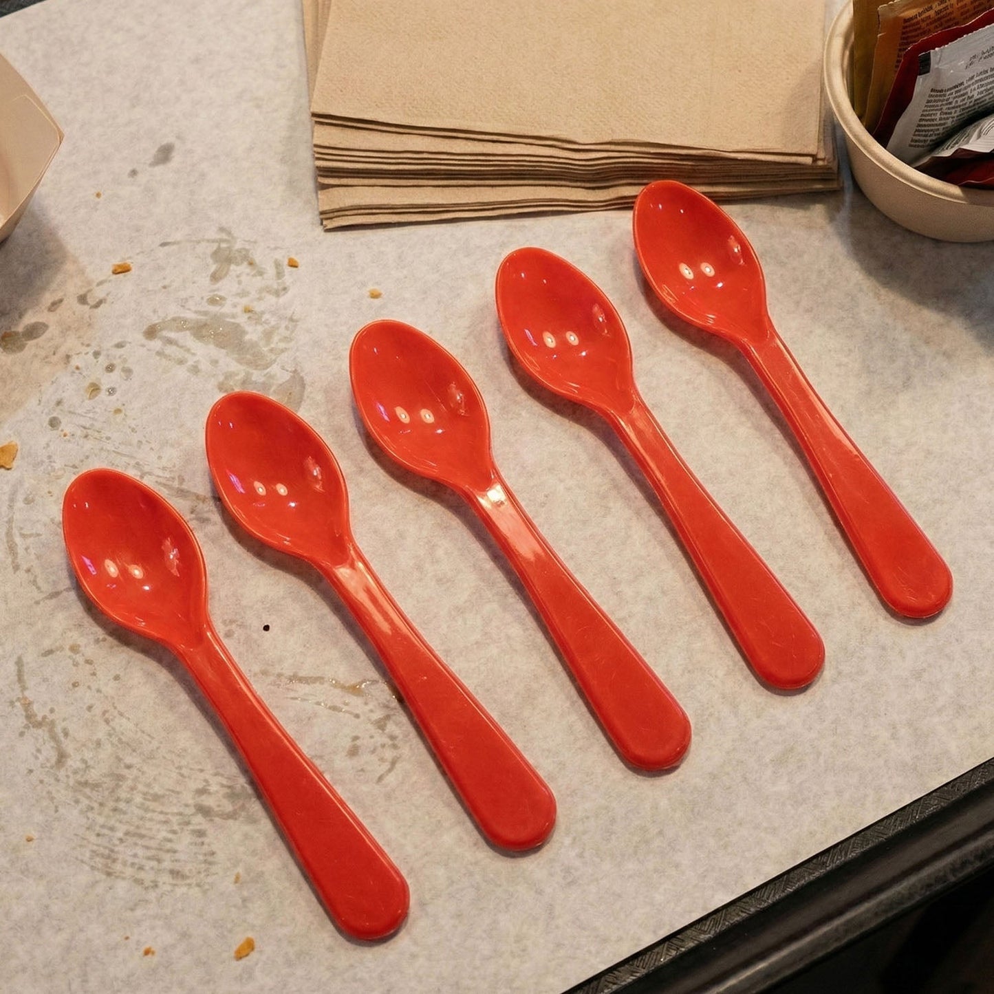 Plastic Spoon Set – 5 Pc Heat-Resistant ABS | Serve Stellar