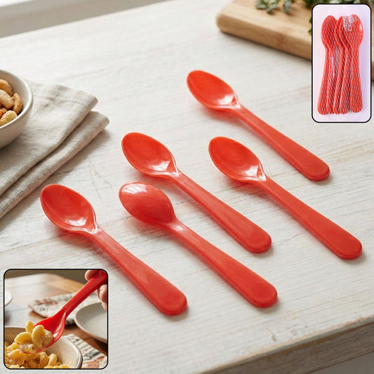 Plastic Spoon Set – 5 Pc Heat-Resistant ABS | Serve Stellar