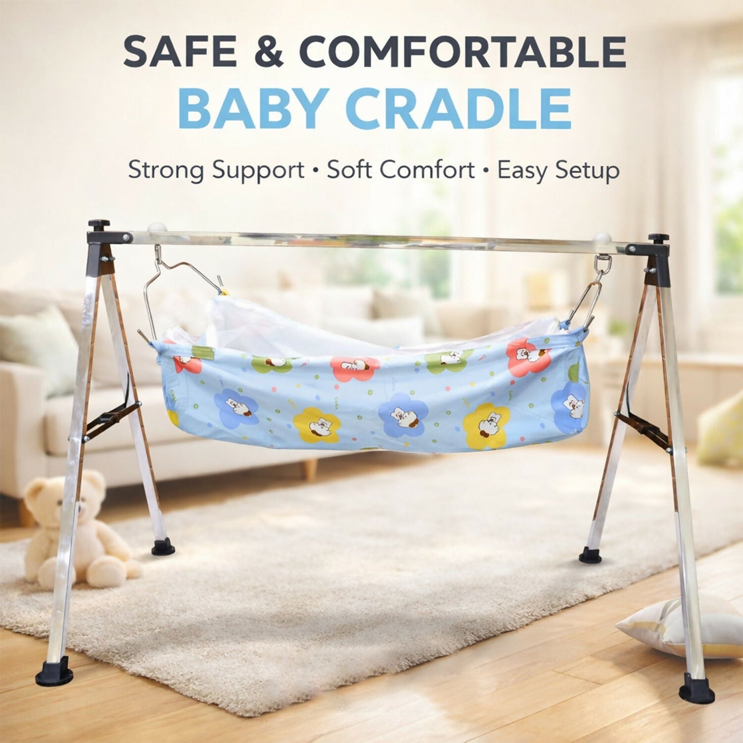 Baby Hammock Cradle – Soft, Portable & Safe for Newborns