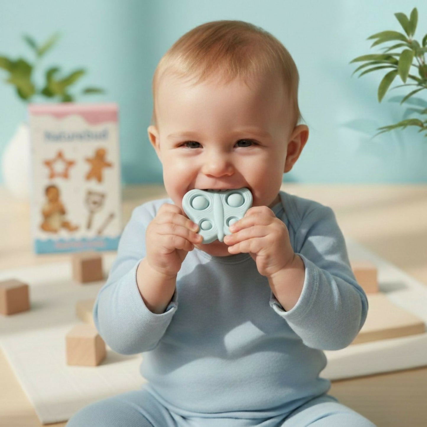 Silicone Butterfly Teether – Safe & Soothing Baby Toy