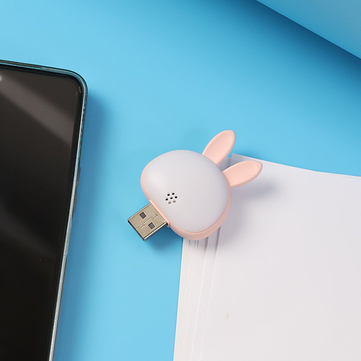 USB Rabbit Night Light – Voice-Activated Soft LED Glow