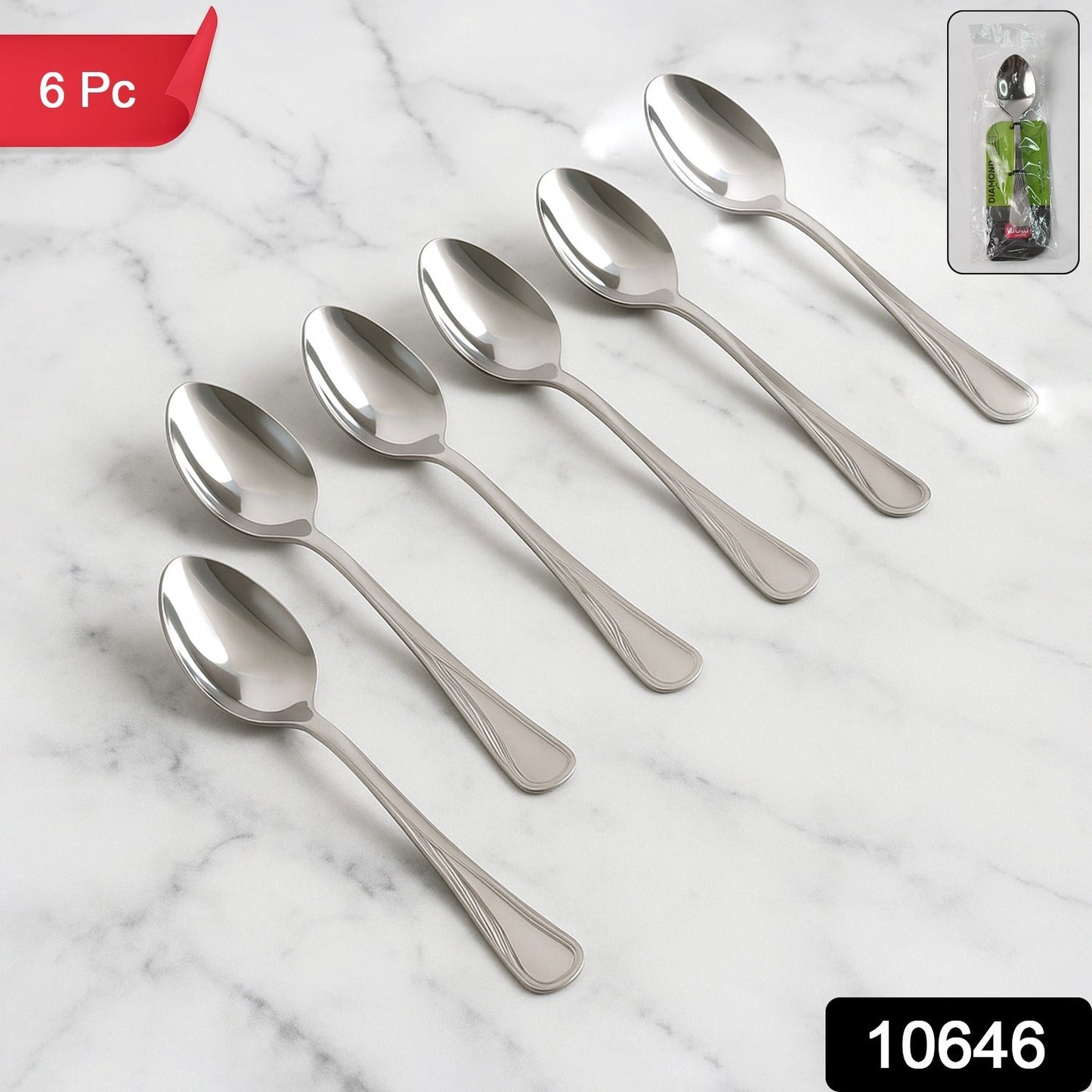 Stainless Steel Dining Spoons – Durable & Ergonomic 6-Piece Set