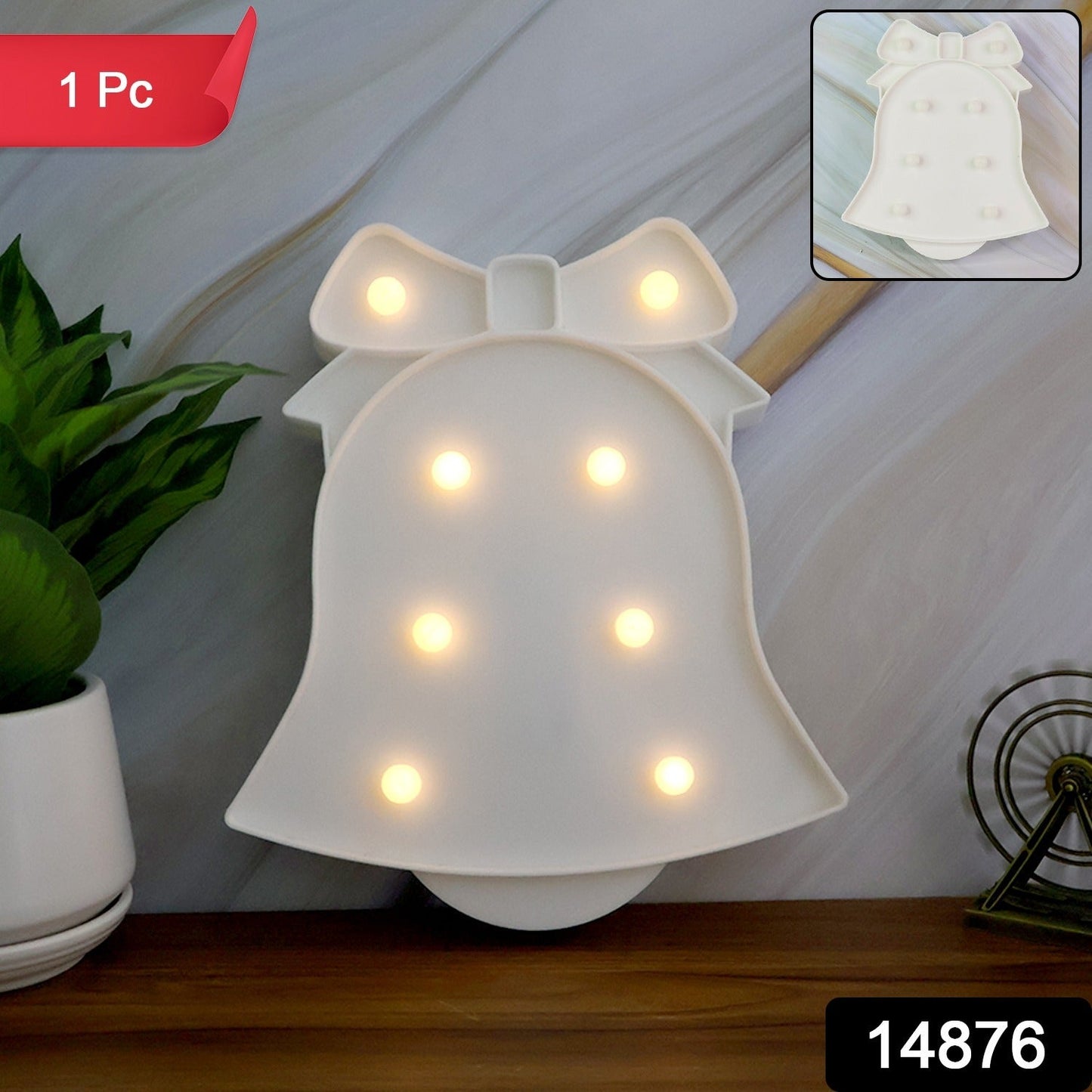 LED Bell Shaped Night Light – Warm, Battery Operated Glow