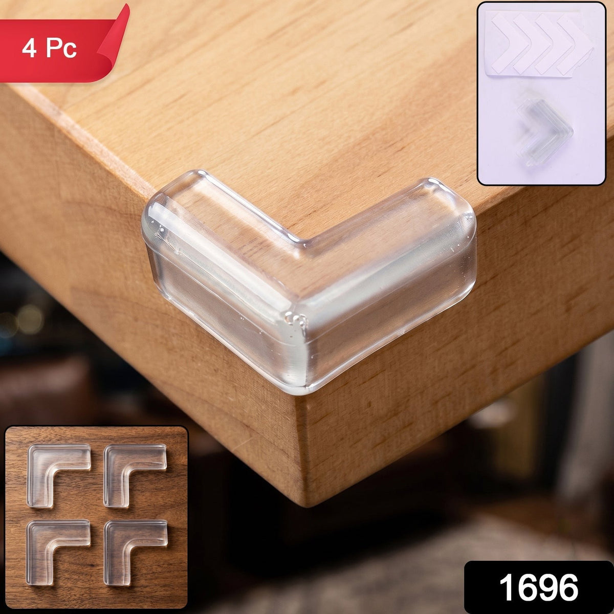 Baby Safety Corner Protector Edge Guard Soft Silicone for Furniture (4 Pc Set)