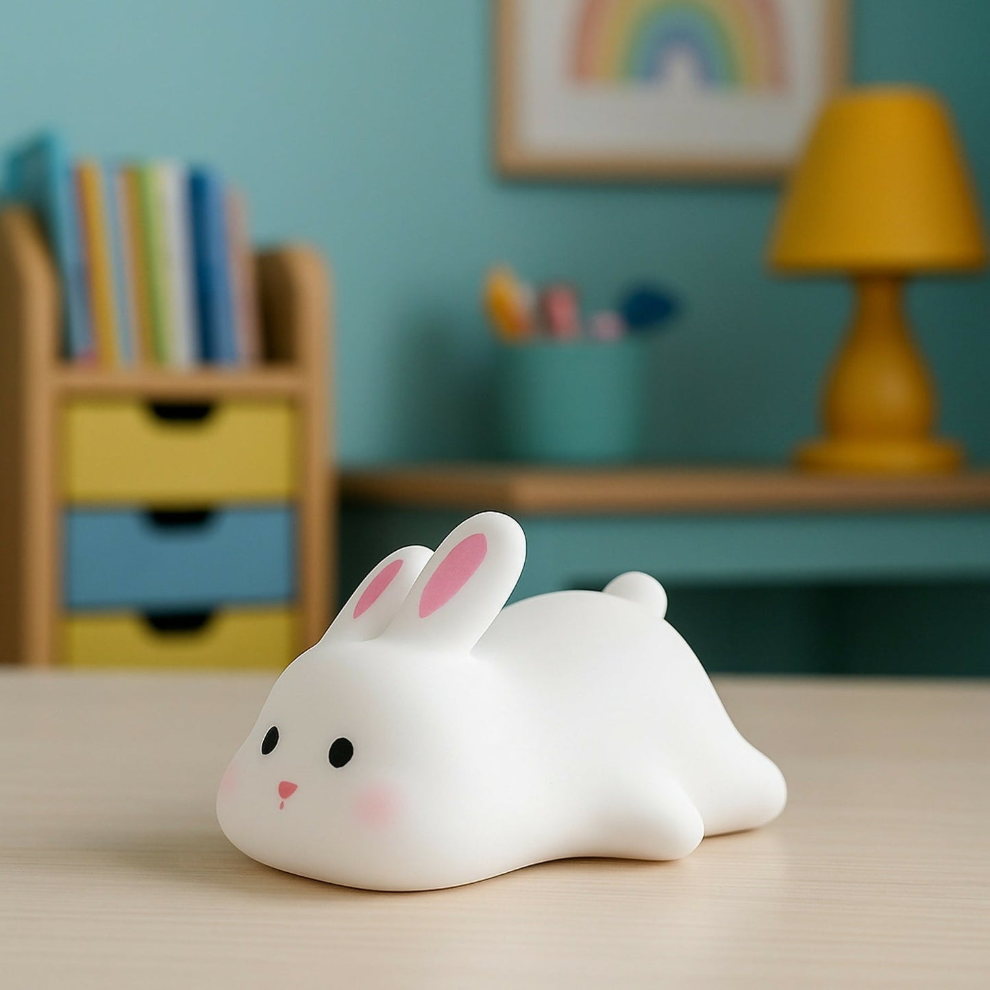 Bunny Night Light – Soft Silicone Warm Glow for Kids' Rooms
