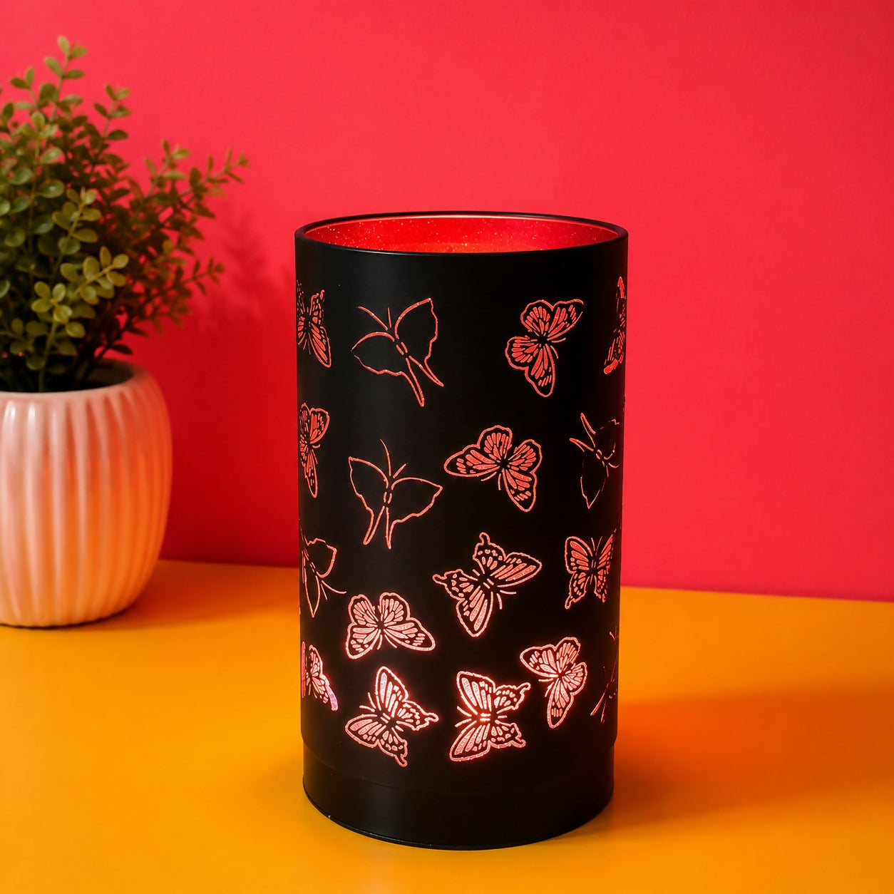 Butterfly Pattern LED Table Lamp – Elegant Room Décor with Soothing Light