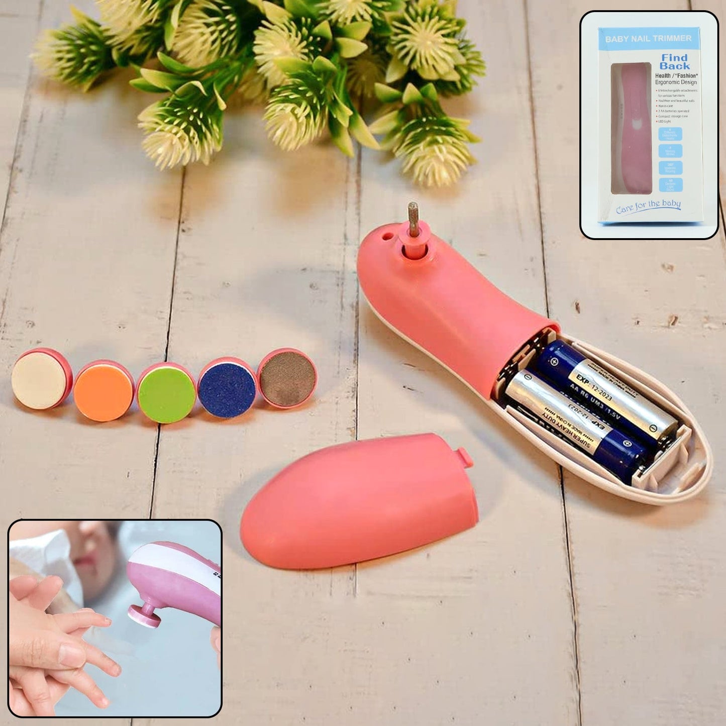 Electric Baby Nail Trimmer – Gentle 6-in-1 Care | Babyova