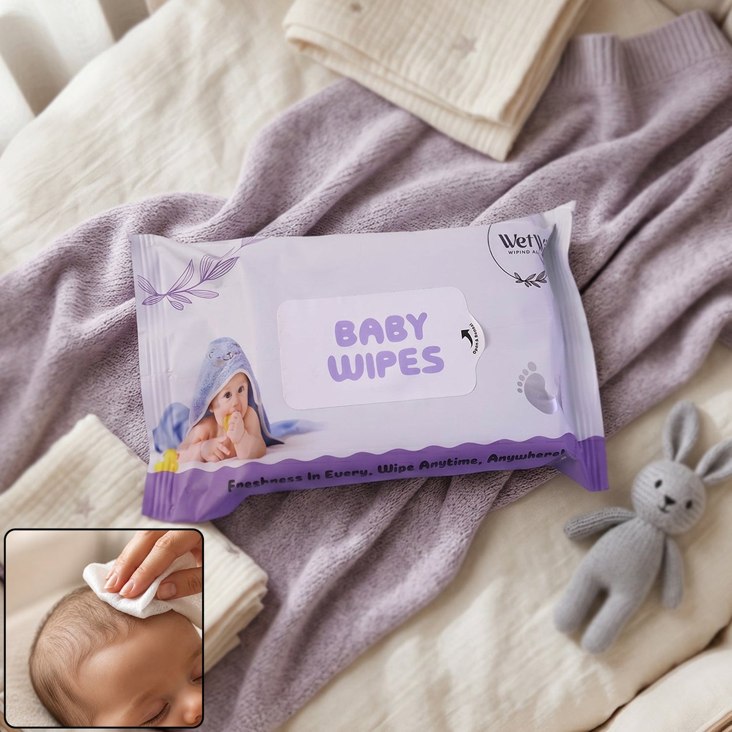 Travel Fresh Baby Wet Wipes – Gentle & Portable for Sensitive Skin