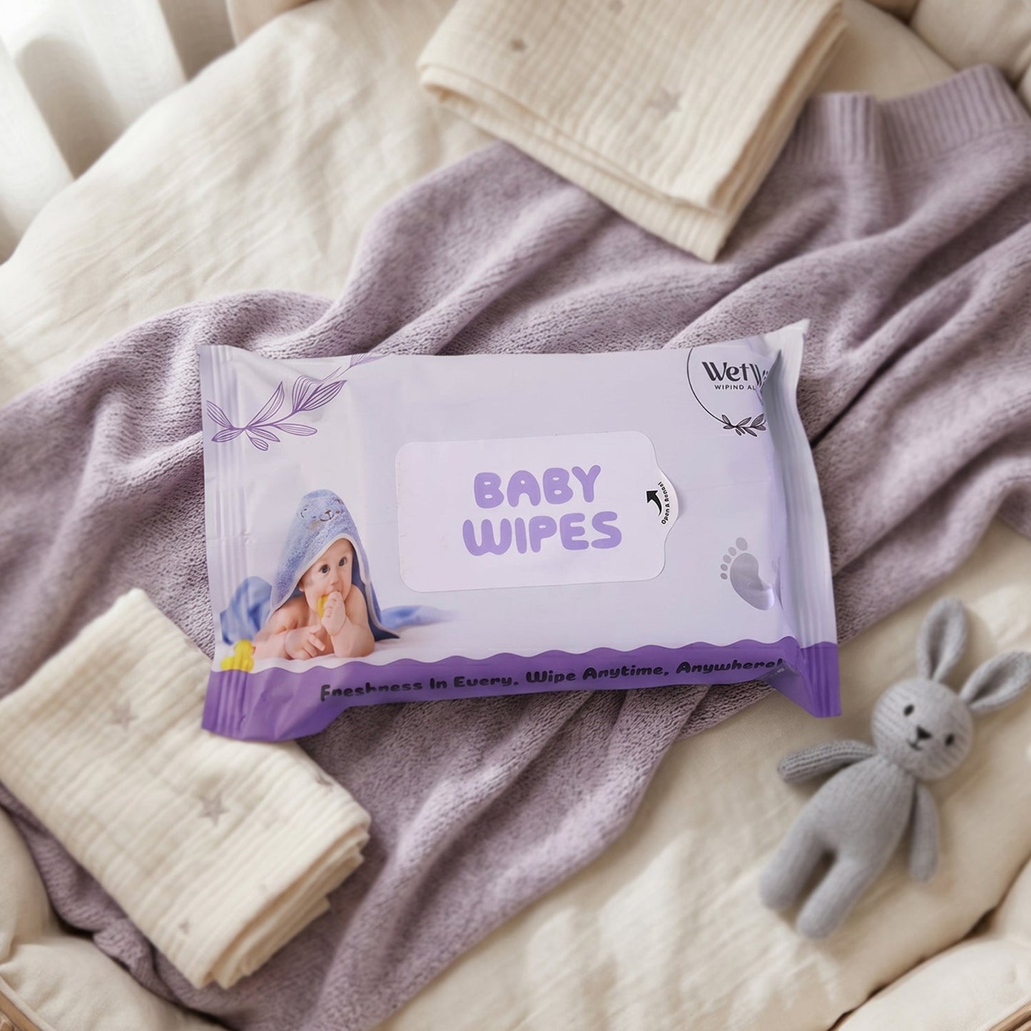 Travel Fresh Baby Wet Wipes – Gentle & Portable for Sensitive Skin