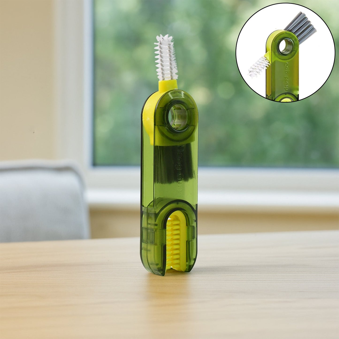 Multipurpose Cleaning Brush – Dual Head Scrubber for Bottles & Straws