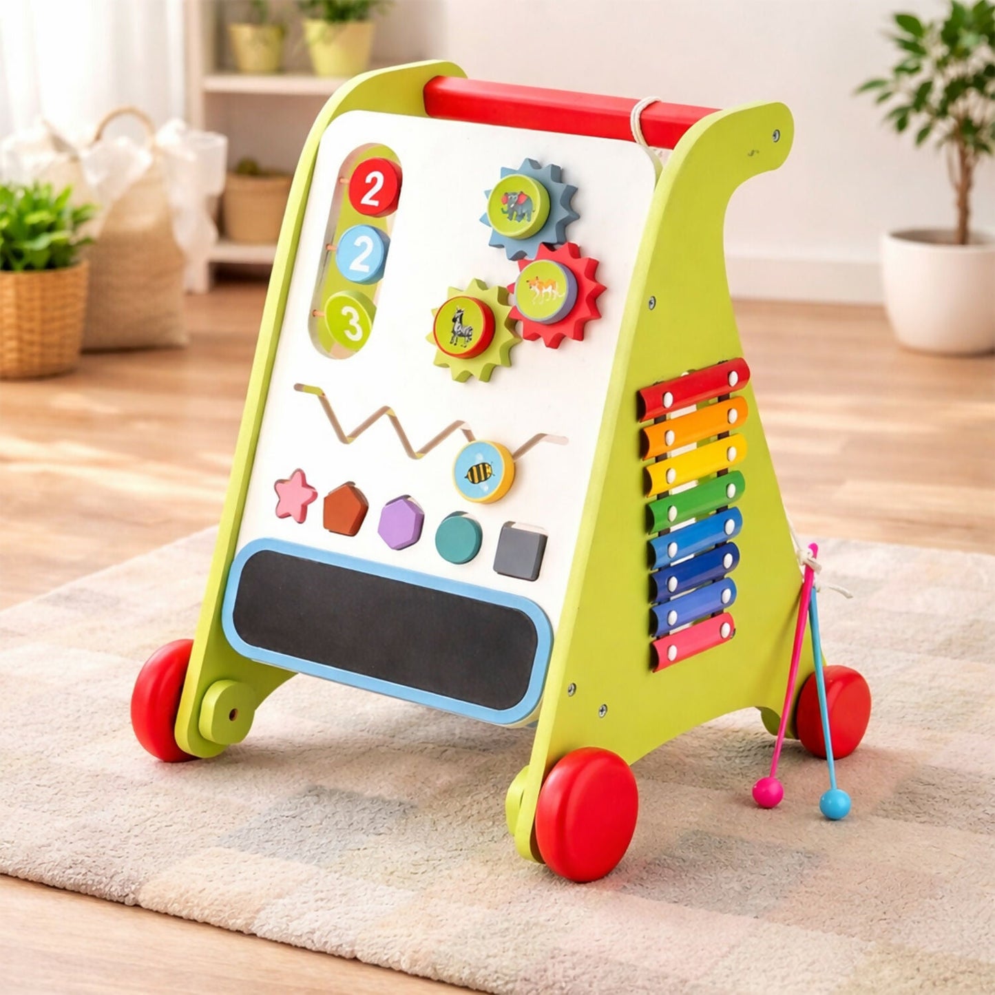 Wooden Baby Walker – Encourages First Steps & Motor Skills