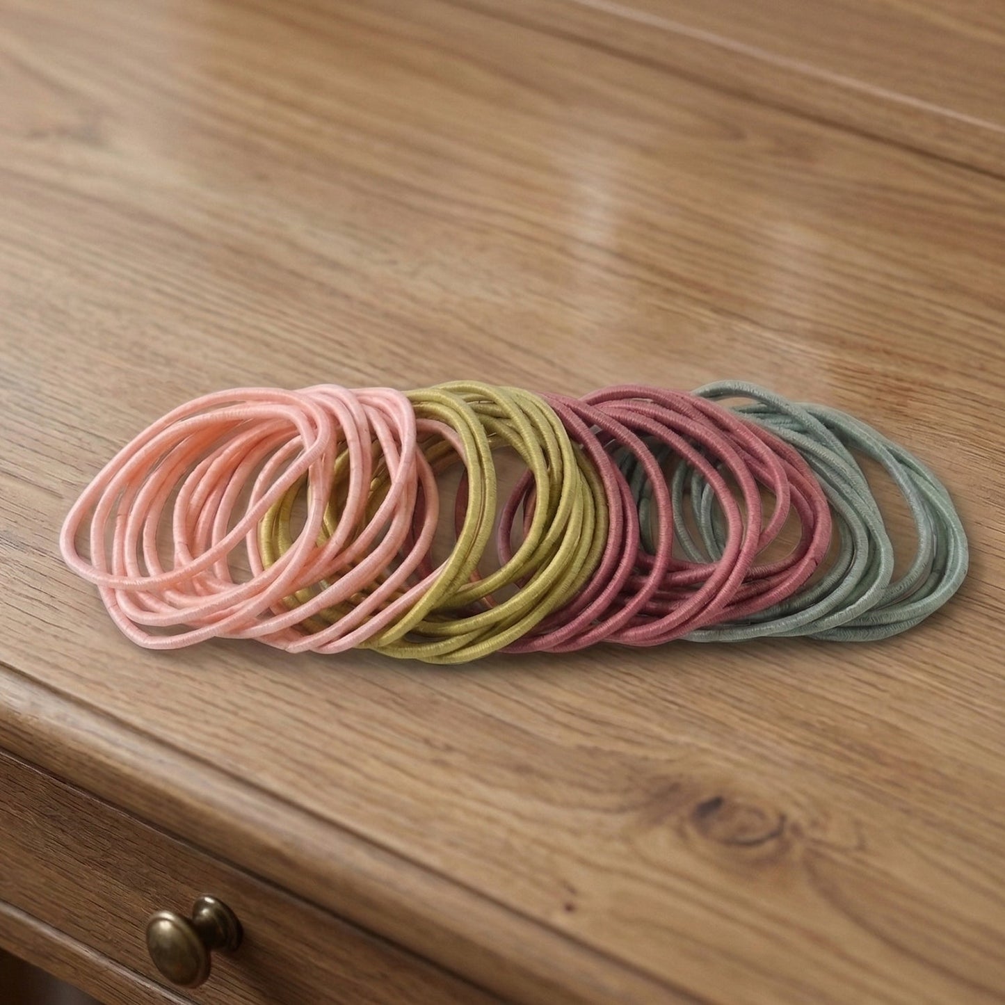 Elastic Hair Bands – Soft & Strong Grip for All Hair Types (40 Pc)