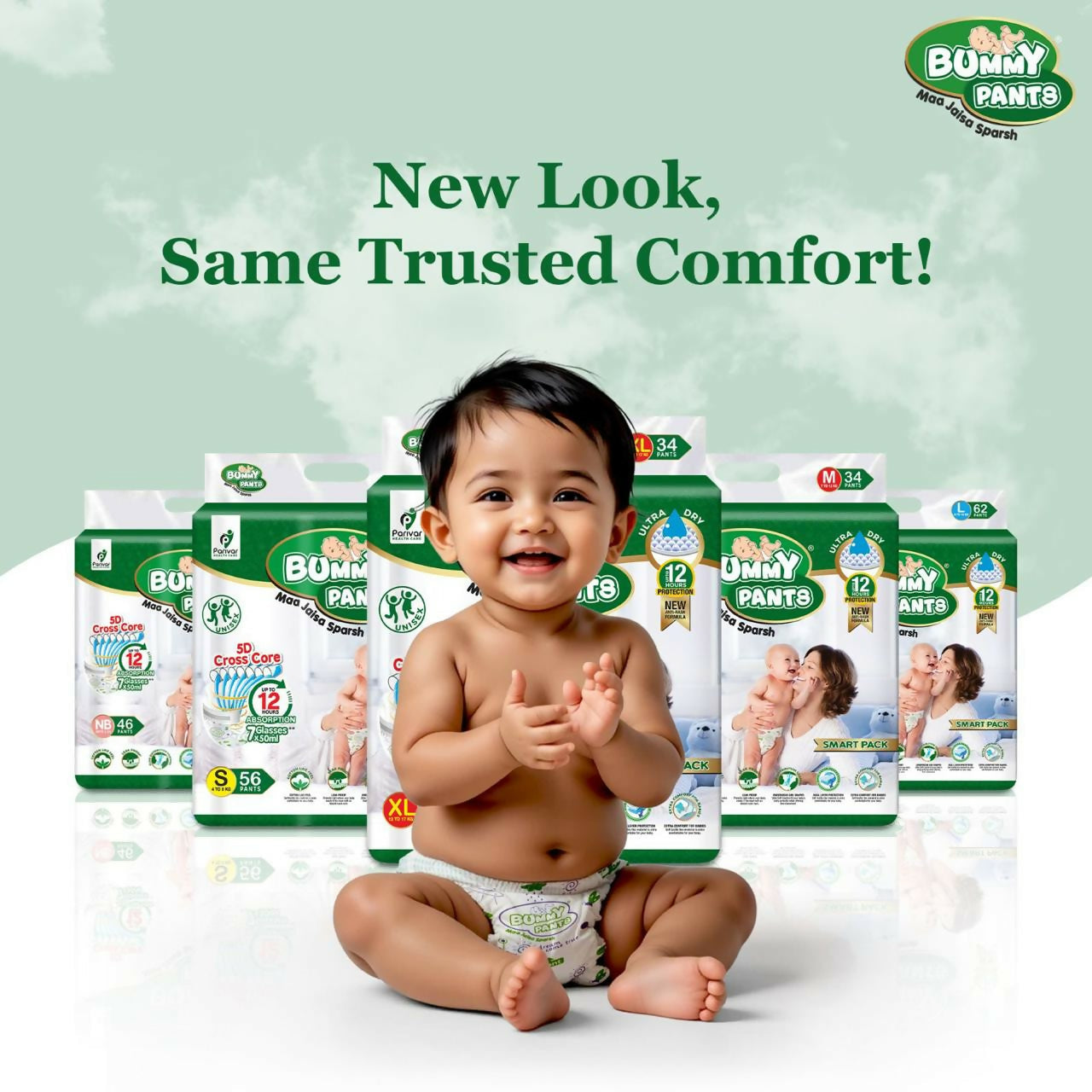Baby Diaper Pants – Ultra Dry, Leakproof & Comfortable for Active Babies