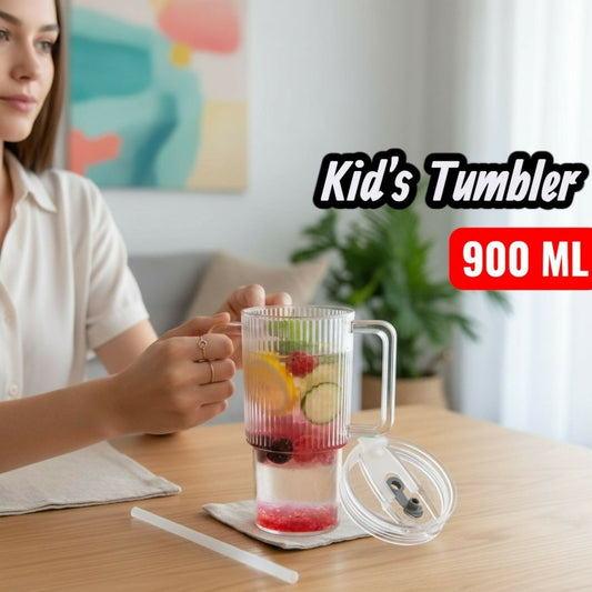 900 ML Glass Tumbler with Handle – Stylish & Durable Drinkware for Everyday Use