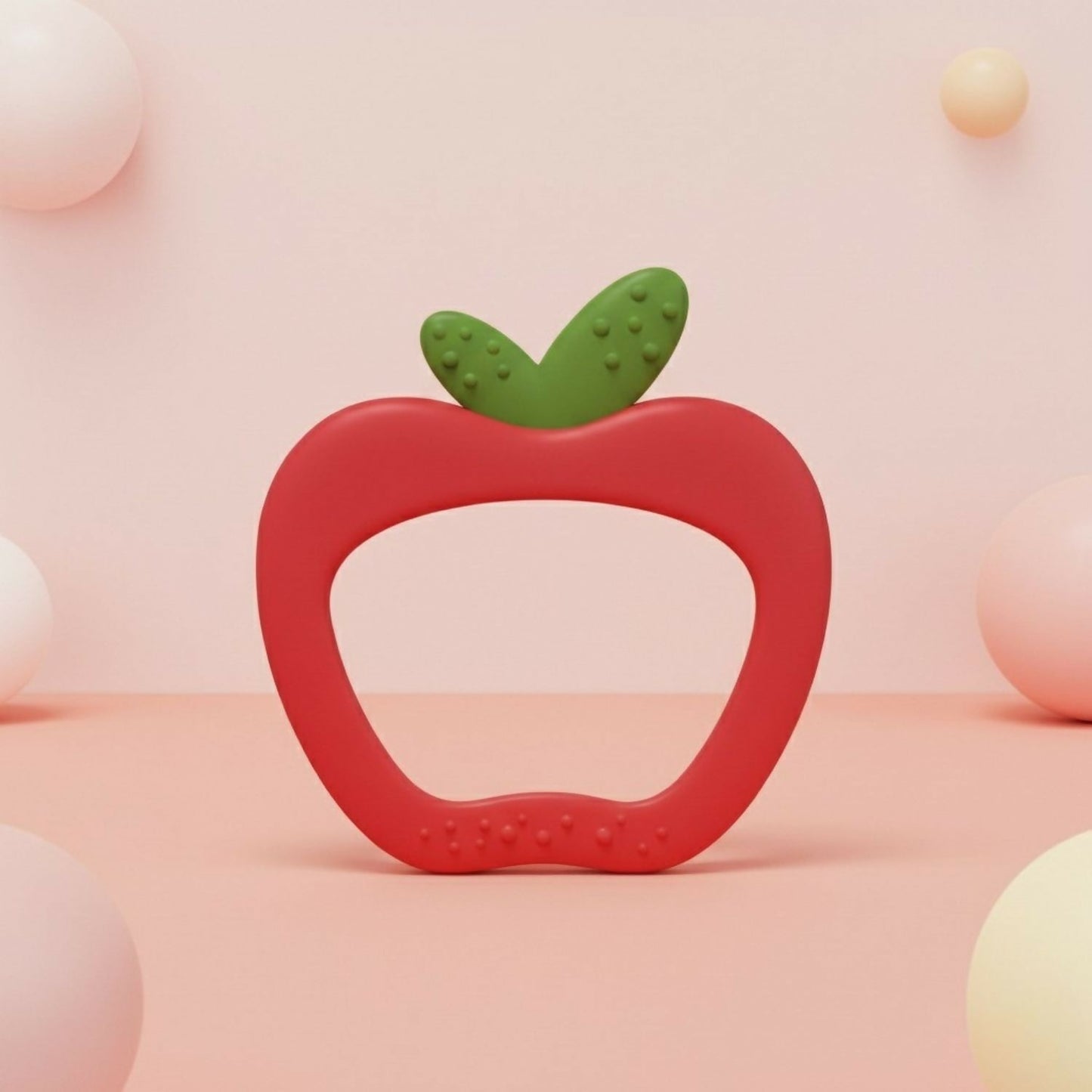Silicone Baby Teether – Apple Shape for Soothing Gum Relief
