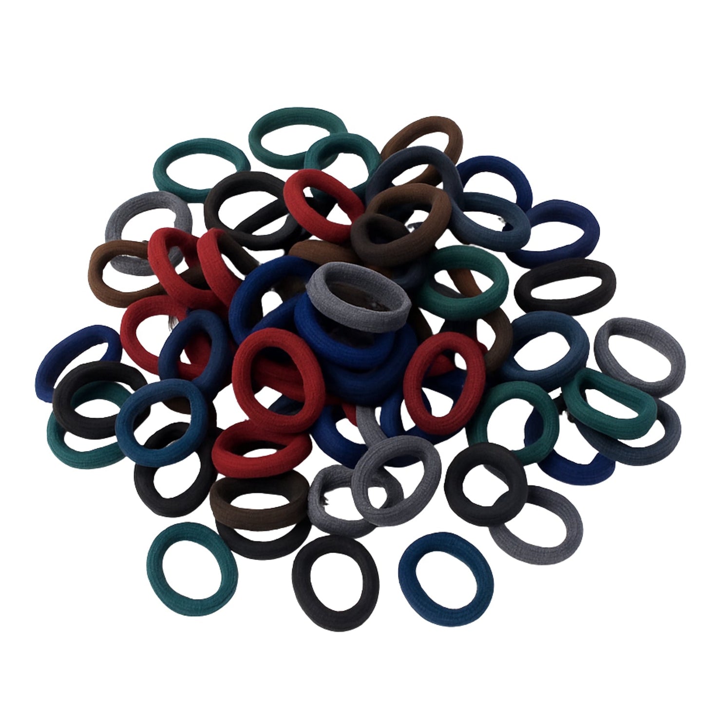 Small Hairbands – Multicolour Rubber Bands (Pack of 100) | Calm & Curl