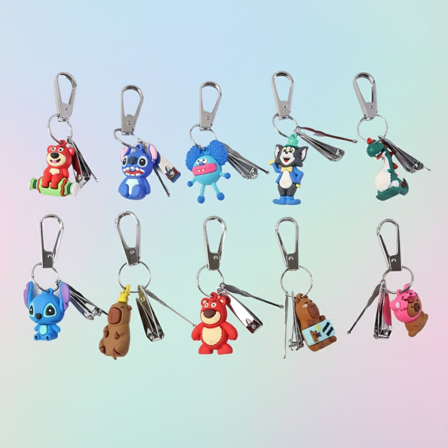 Cartoon Nail Cutter Keychain – Compact Mini Nail Clipper