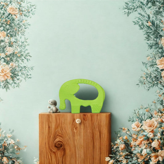 Silicone Baby Teether – Elephant Shape for Gentle Gum Relief