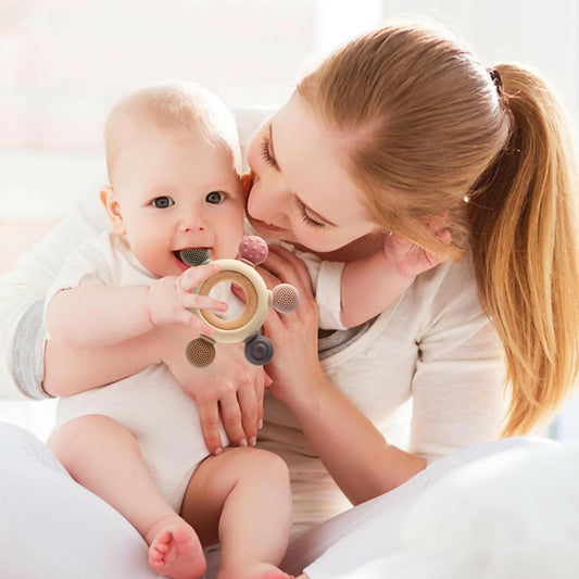 Baby Hand Teether – Multi-Color Gum Relief & Sensory Stimulator