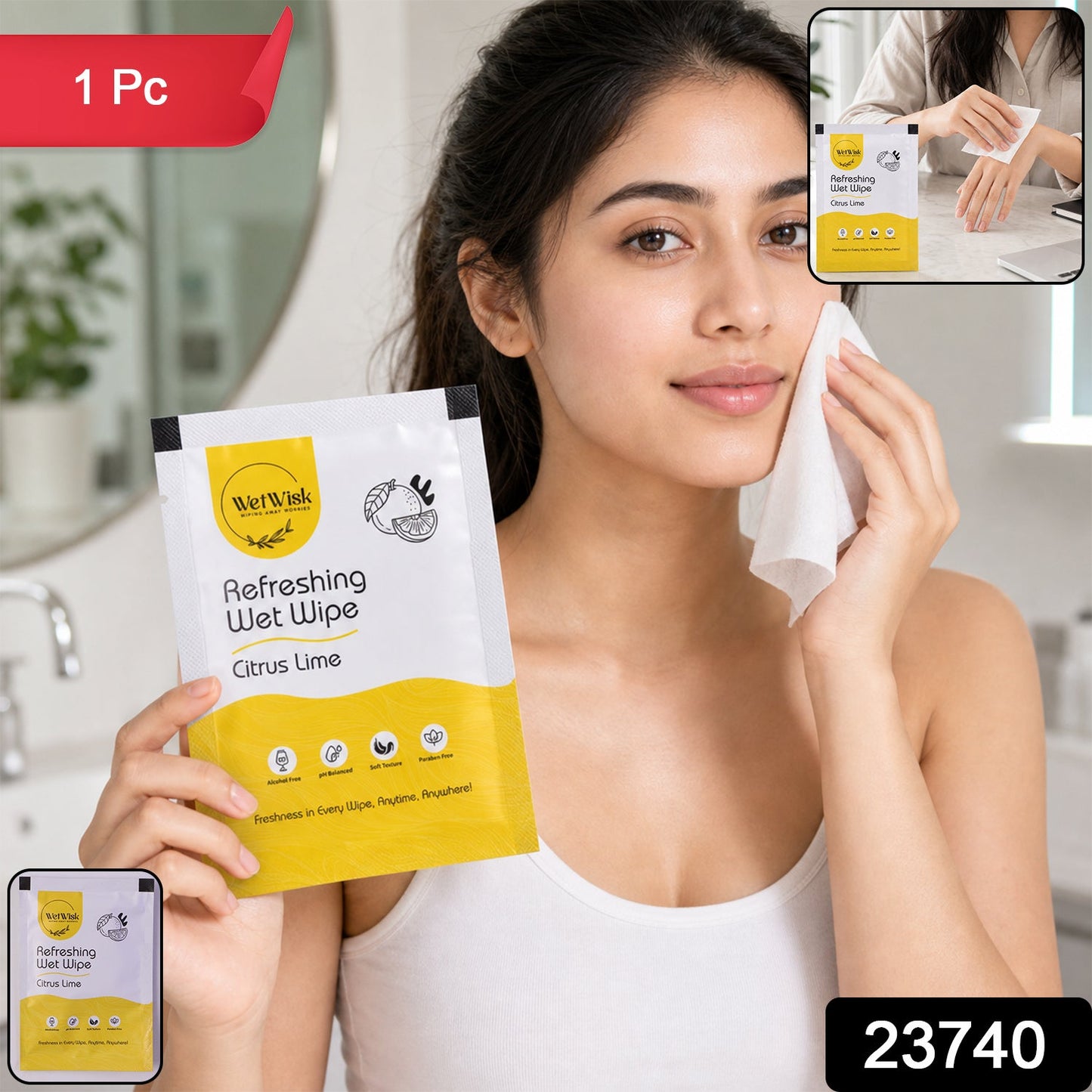 Citrus Lime Wet Wipes – Refreshing & Gentle Face, Hand & Body Cleansing