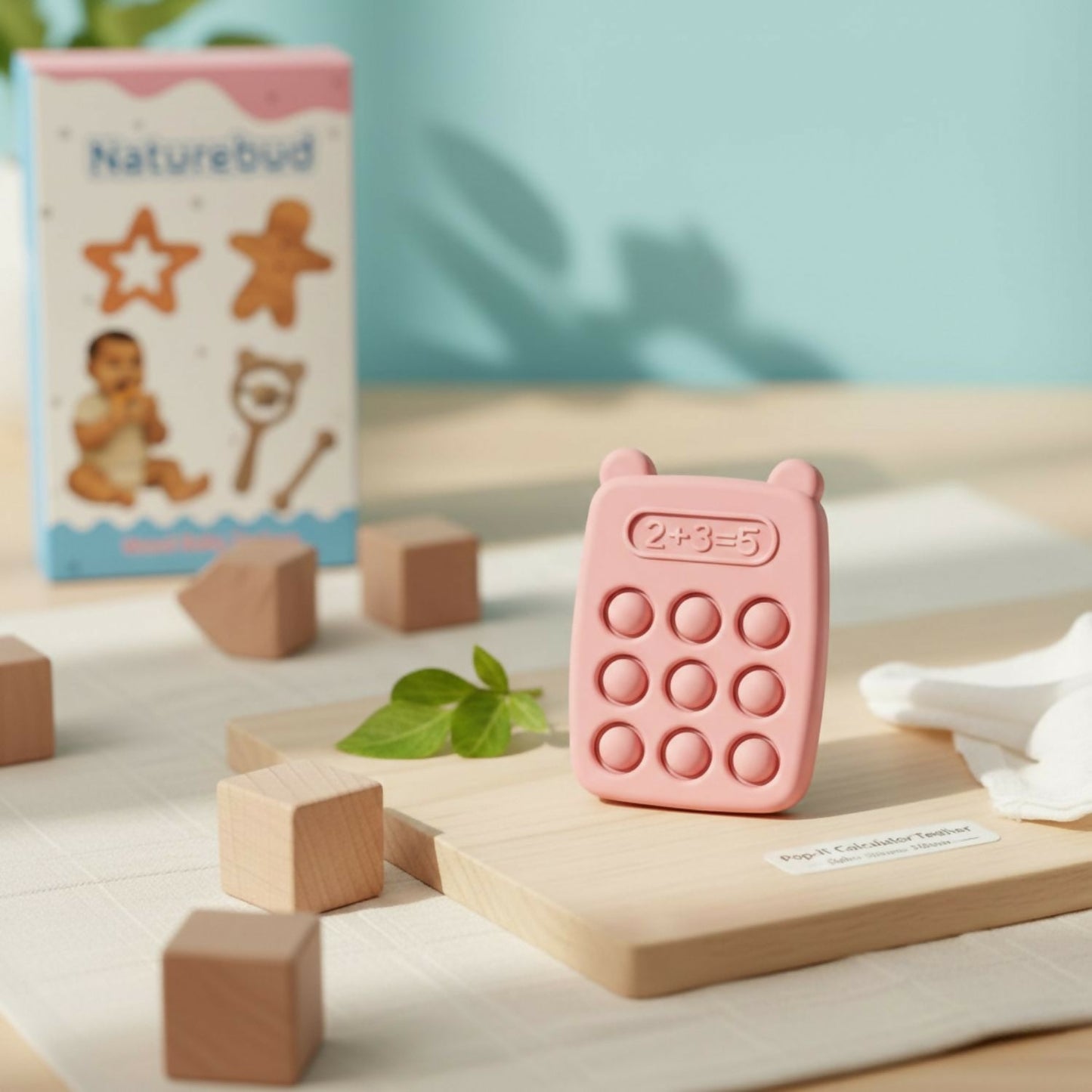 Pop It Silicone Teether – Soothes Gums & Sensory Play
