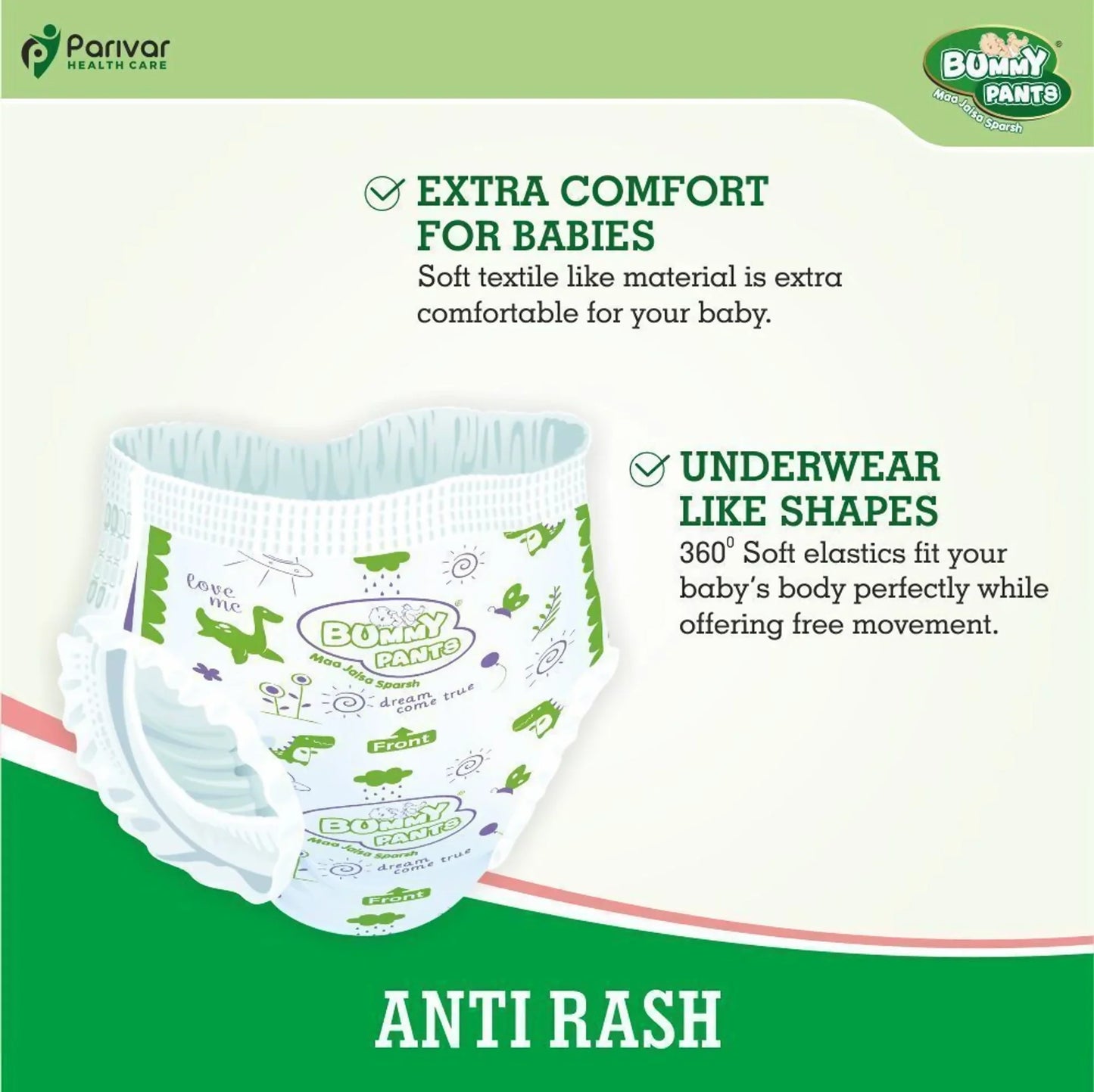 Baby Diaper Pants – Leakproof & Rash-Free Comfort for Active Babies