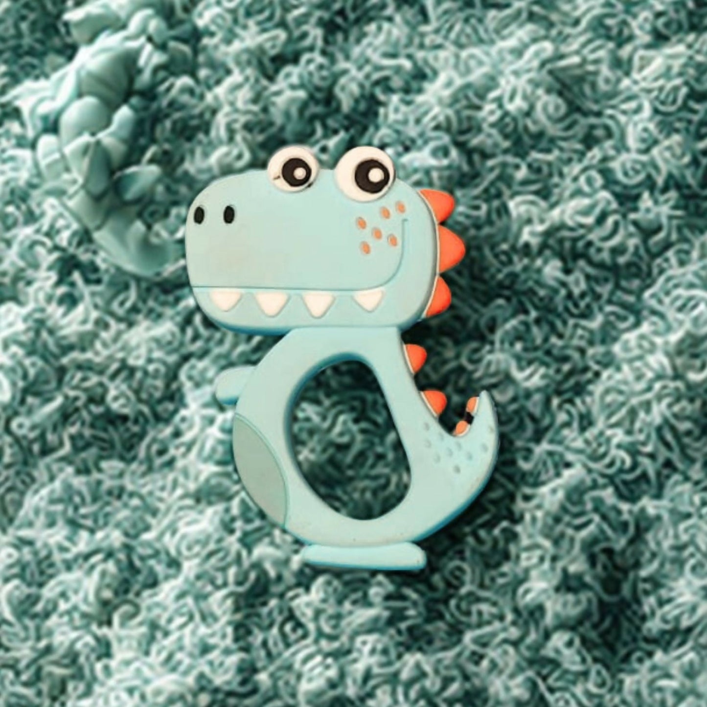 Silicone Dinosaur Baby Teether – Soft, Safe Chewing Toy