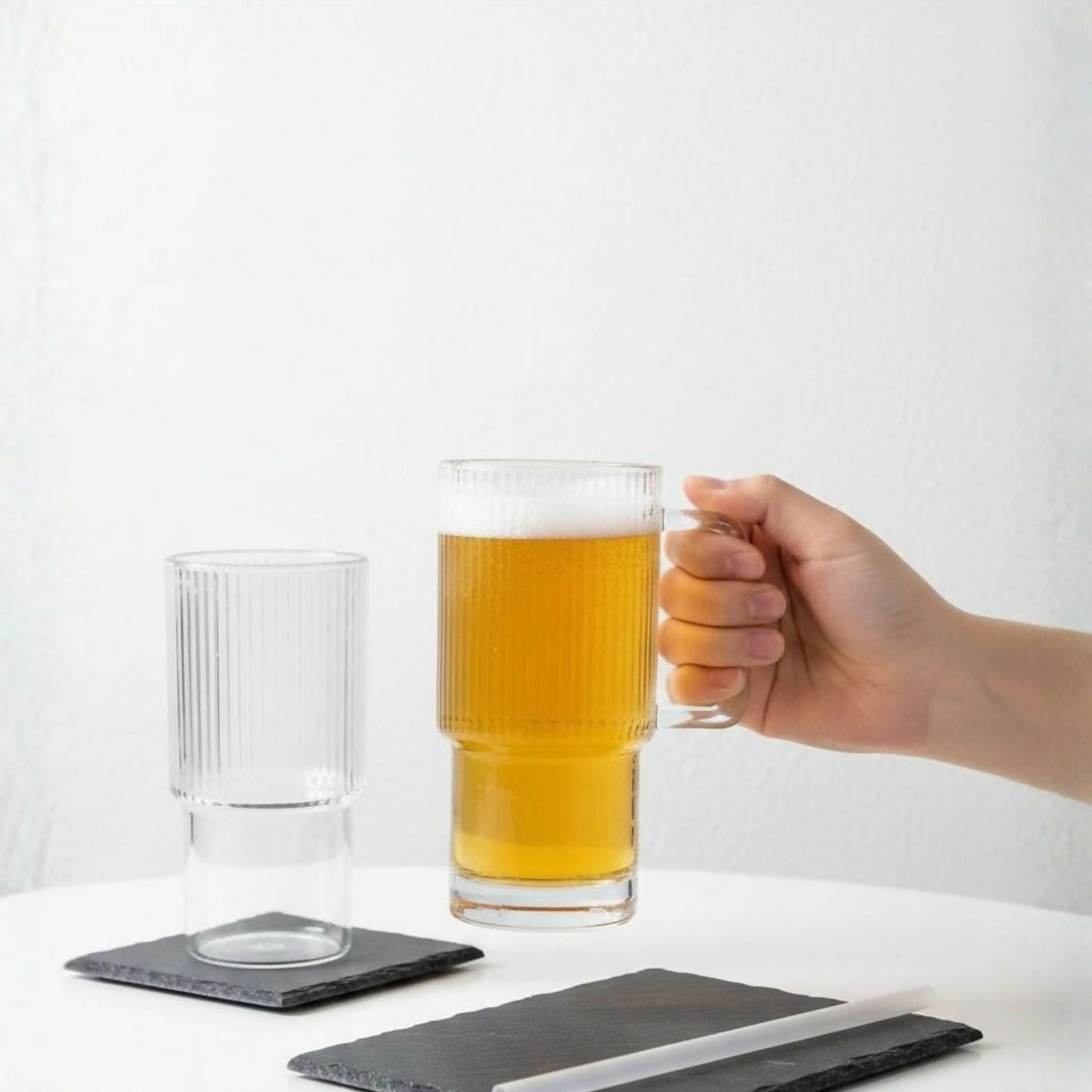 900 ML Glass Tumbler with Handle – Stylish & Durable Drinkware for Everyday Use