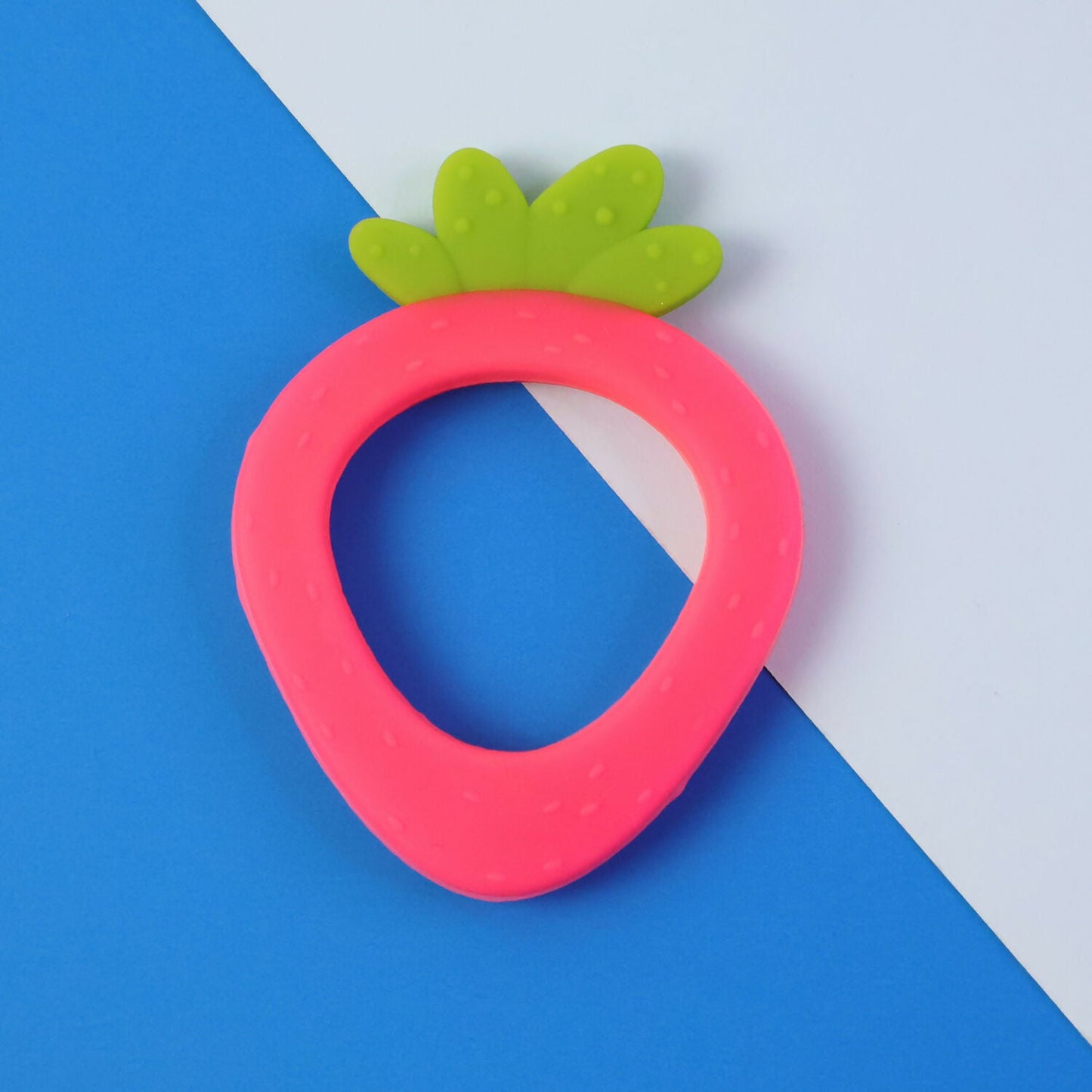 Silicone Baby Teether – Strawberry Shape for Soothing Relief