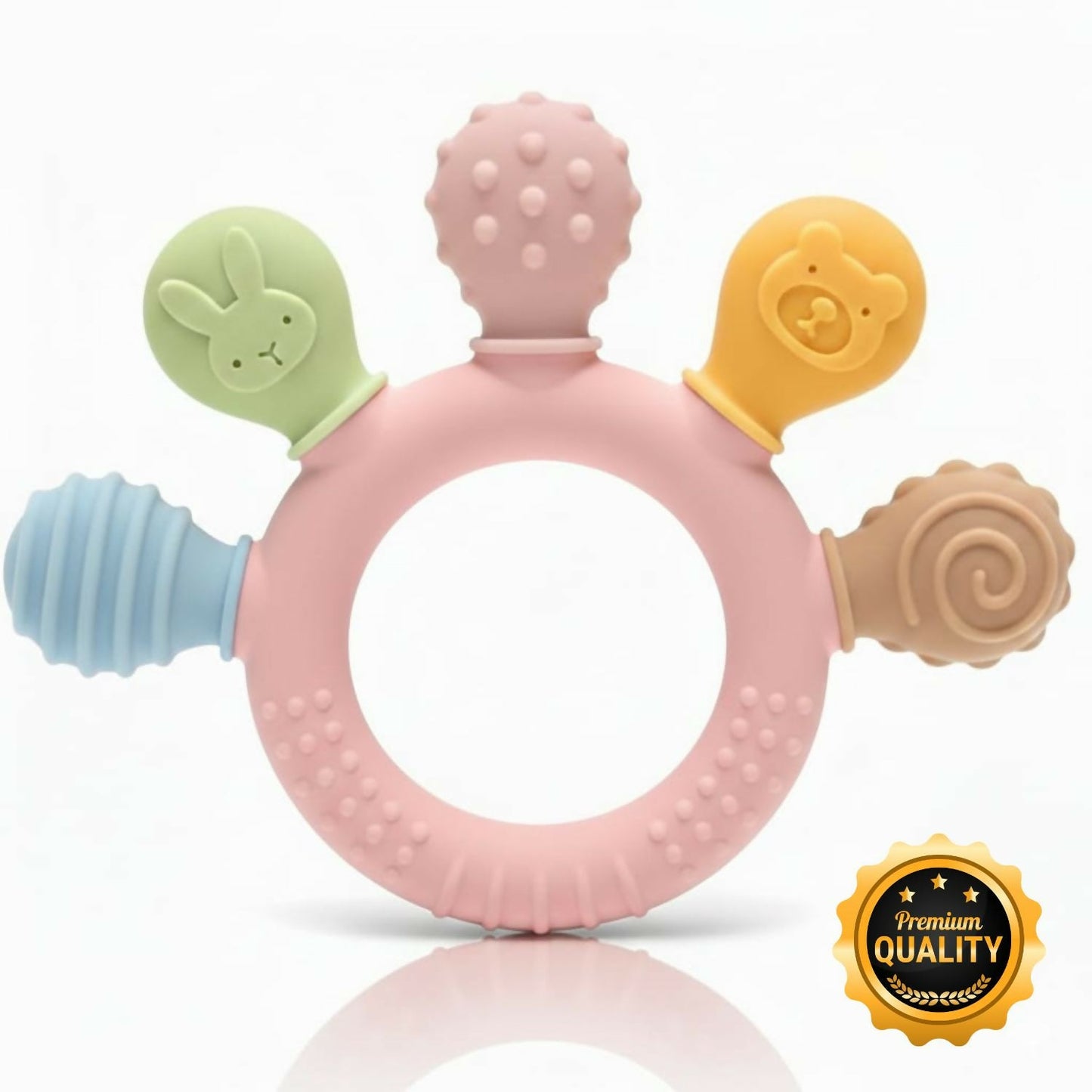 Silicone Baby Teether Hand – Multi-Texture Soothing Relief