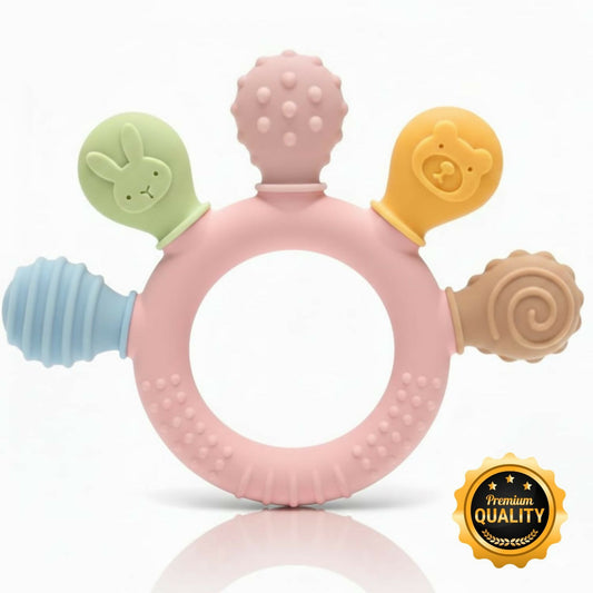 Silicone Baby Teether Hand – Multi-Texture Soothing Relief