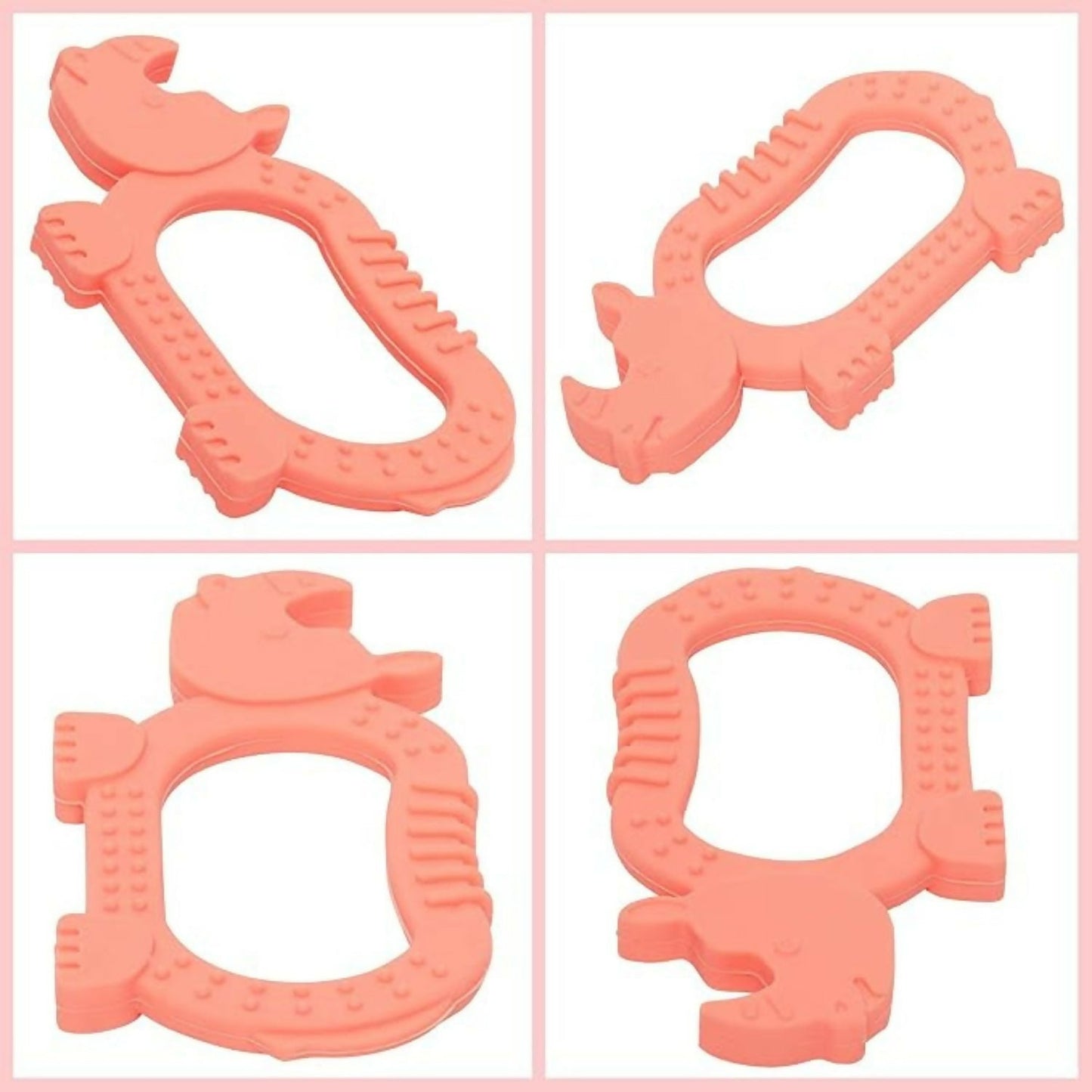 Rhino Silicone Baby Teether – Soft, Safe Gum Relief
