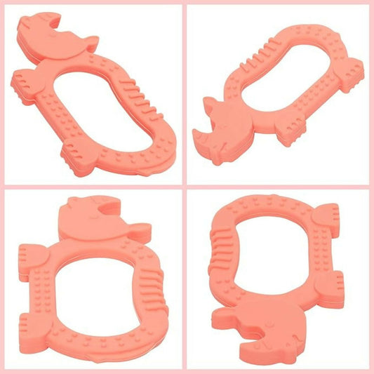 Rhino Silicone Baby Teether – Soft, Safe Gum Relief
