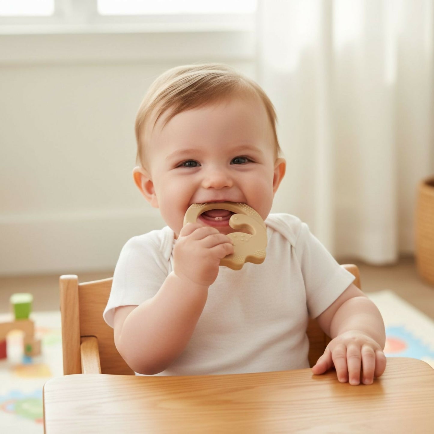 Dinosaur Baby Teether – Soothes Gums with Safe Silicone